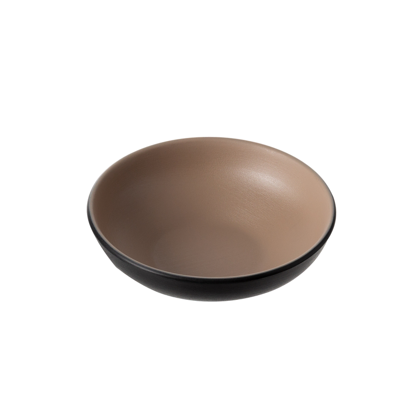 Coucou Melamine Round Bowl 12.3x3.8cm - Beige & Black