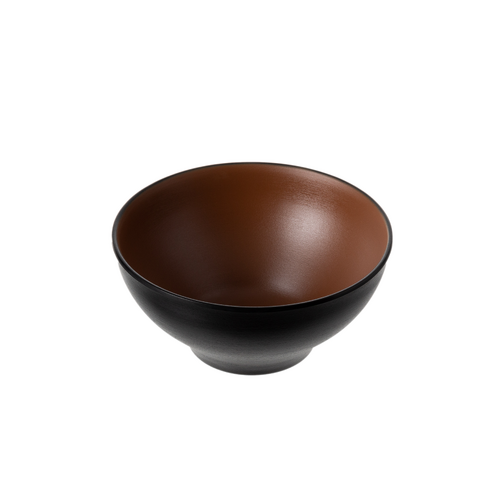 Coucou Melamine Round Bowl 15.2x7.1cm - Brown & Black