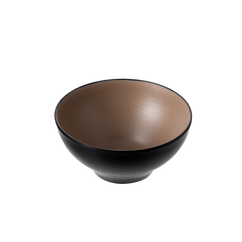 Coucou Melamine Round Bowl 15.2x7.1cm - Beige & Black