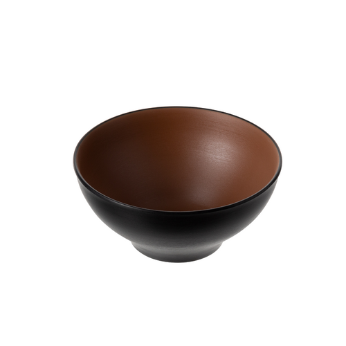 Coucou Melamine Round Bowl 16.5x7.7cm - Brown & Black