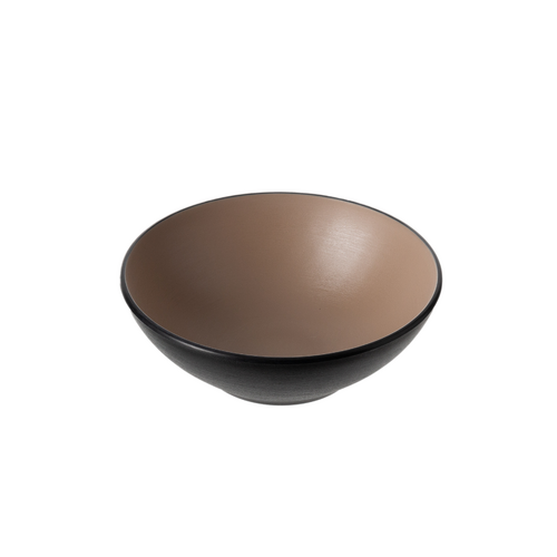 Coucou Melamine Round Bowl 16.2x5.5cm - Beige & Black