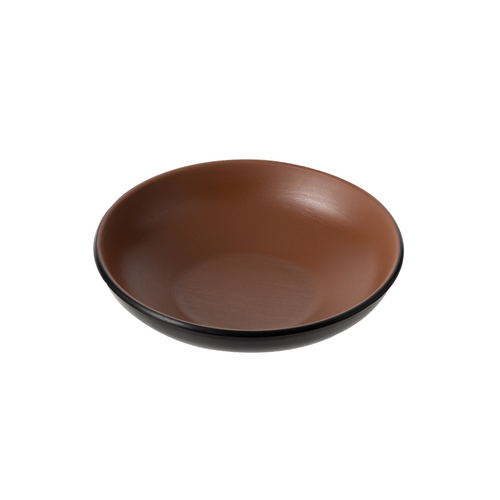 Coucou Melamine Round Bowl 17.4x4.4cm - Brown & Black