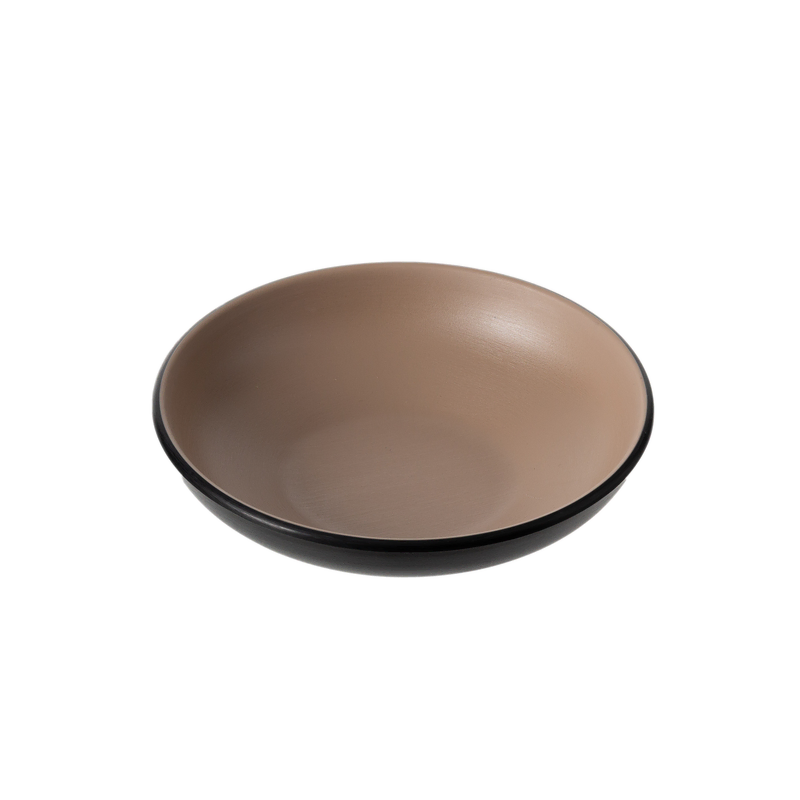 Coucou Melamine Round Bowl 17.4x4.4cm - Beige & Black
