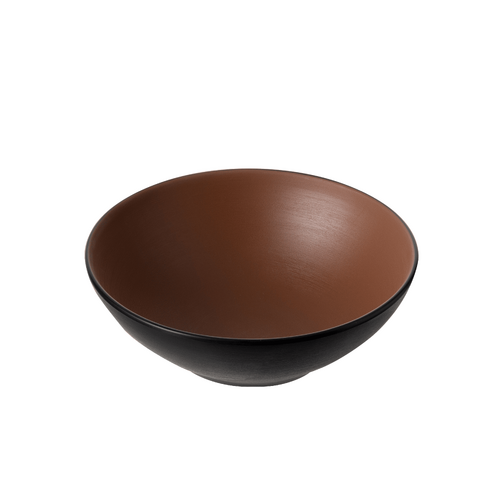 Coucou Melamine Round Bowl 18.7x6.3cm - Brown & Black