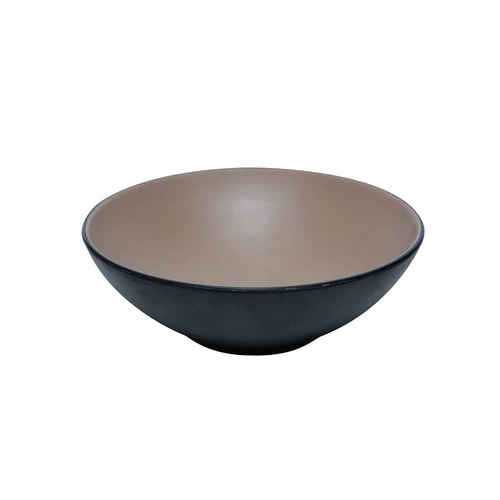 Coucou Melamine Round Bowl 18.7x6.3cm - Beige & Black