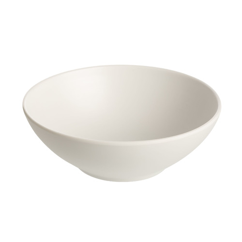 Coucou Melamine Dual Colour Round Bowl 18.7cm - White & White