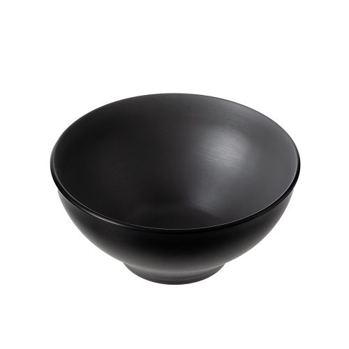 Melamine Round Bowl 190x89mm - Grey & Black