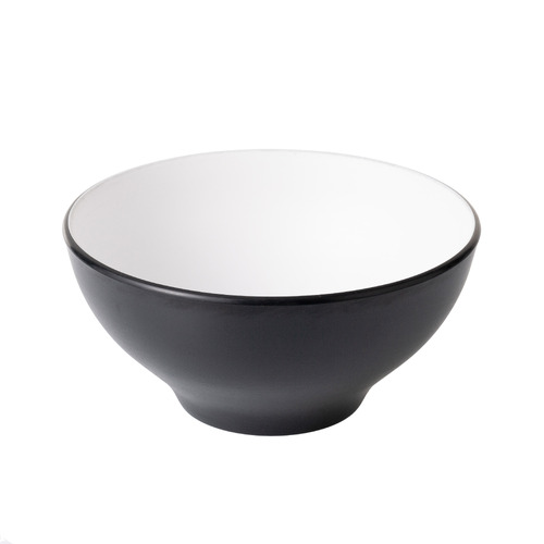 Coucou Melamine Dual Colour Round Bowl 19cm - White & Black