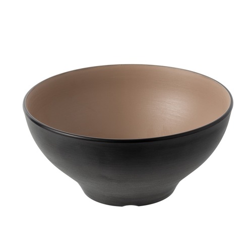 Coucou Melamine Round Bowl 21.2x7.2cm - Beige & Black