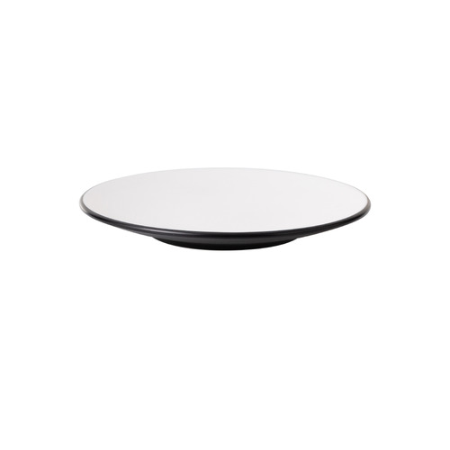 Coucou Melamine Round Plate 18cm - White & Black