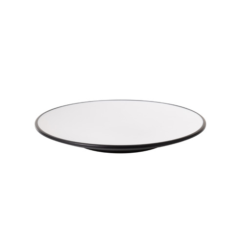 Coucou Melamine Dual Colour Round Plate 20.5cm - White & Black