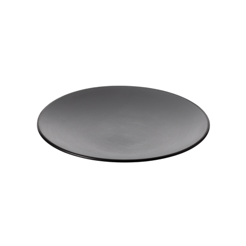 Coucou Melamine Round Plate 22.9x2.5cm - Grey & Black