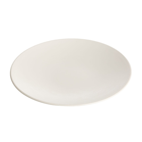 Coucou Melamine Dual Colour Round Plate 25.5cm - White & White
