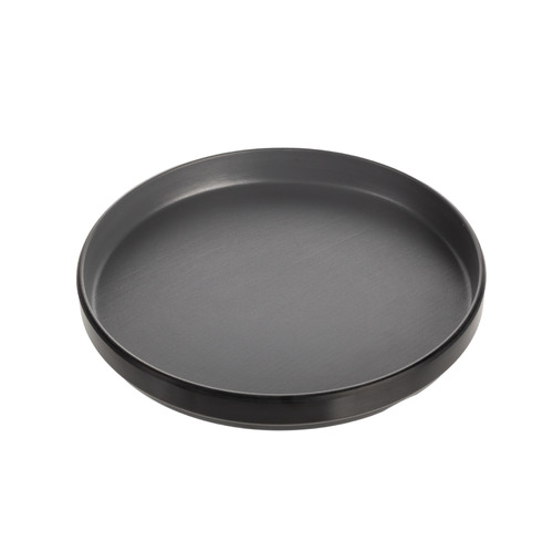 CouCou Dual Colour Round Edge Plate 20cm - Grey & Black