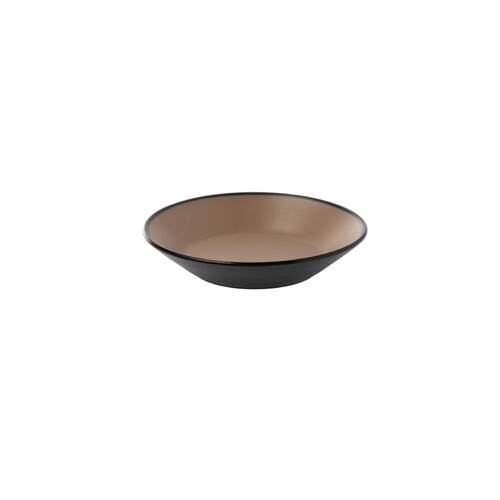 Coucou Melamine Round Sauce Dish 9.5cm - Beige & Black
