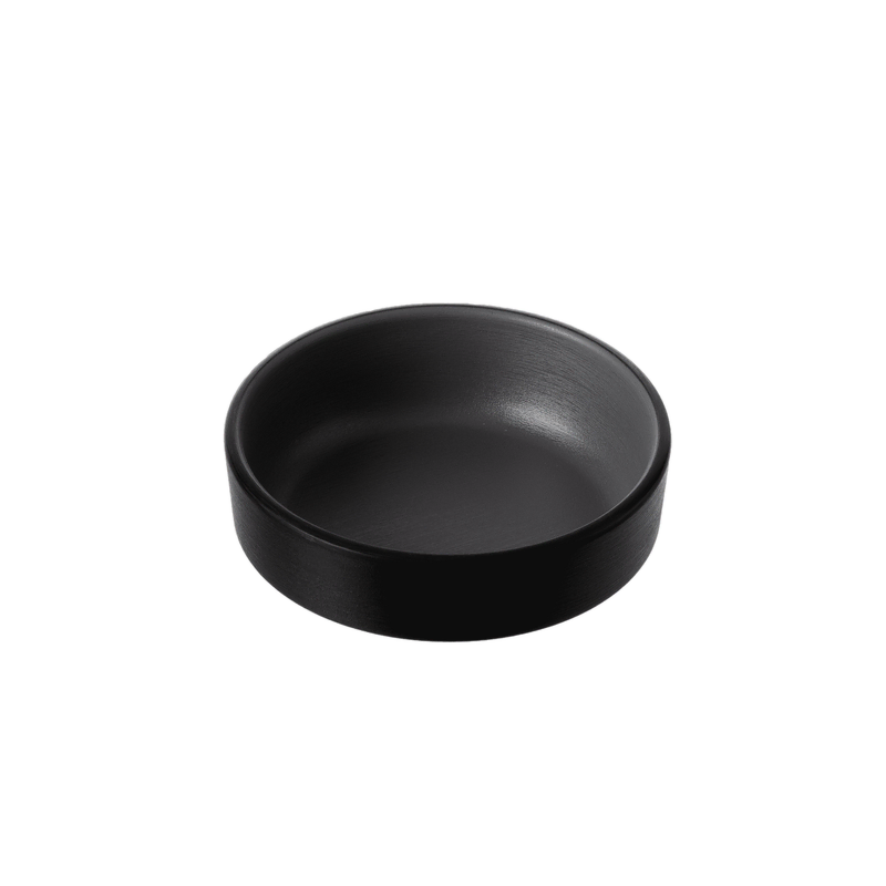 Coucou Melamine Small Round Dish 10.1x3.5cm - Grey & Black