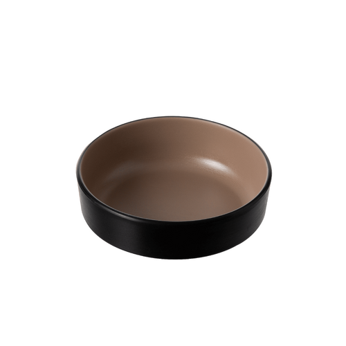 Coucou Melamine Small Round Dish 15.4x5.3cm - Beige & Black