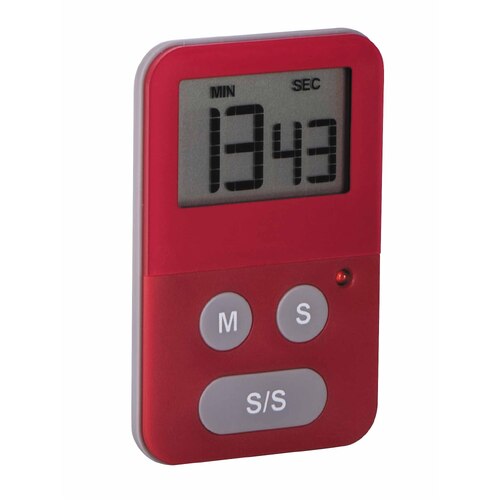 Avanti Digital Kitchen Timer With Flashing Light Red