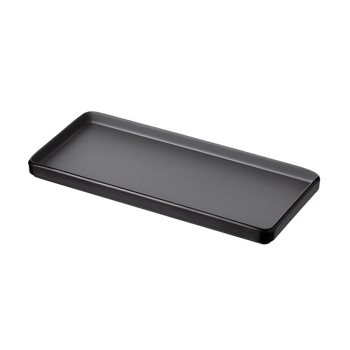 Coucou Melamine Rectangular Plate 29x13x2cm - Grey & Black