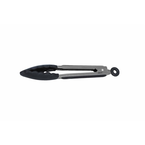 Avanti Silicone Tongs With Head and Grip 230mm Black