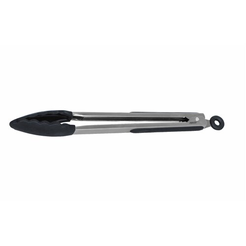 Avanti Silicone Tongs With Head and Grip 300mm Black