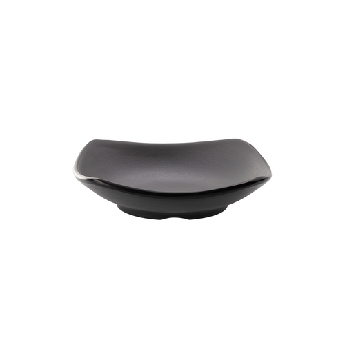 Coucou Melamine Square Sauce Dish 13 x 13cm - Grey & Black