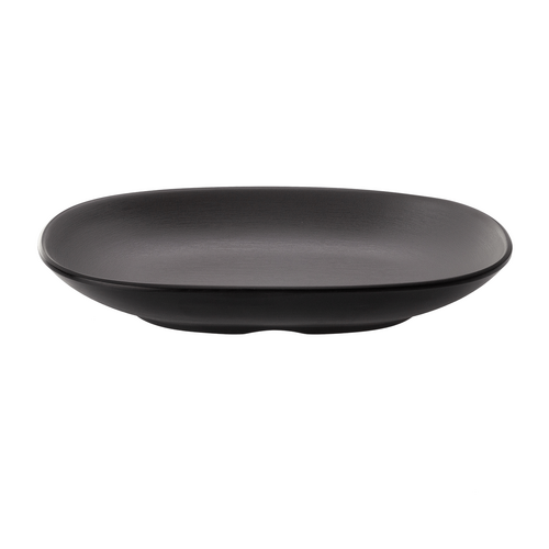 Coucou Melamine Oblong Plate 19.5 x 12.5cm - Grey & Black