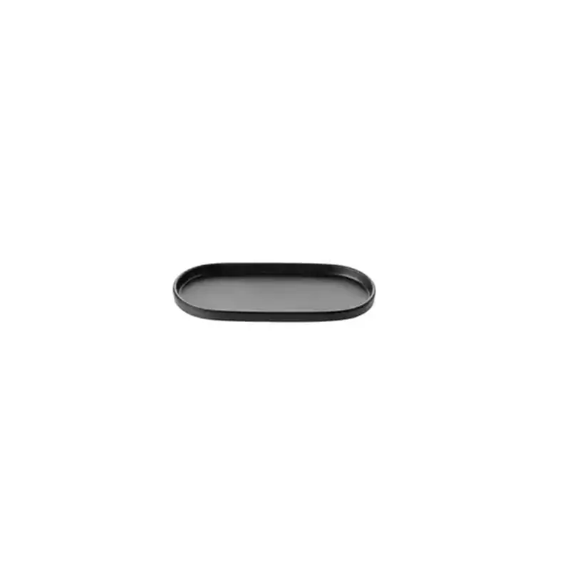 Coucou Melamine Dual Colour Oblong Plate 23.5x11cm - Black