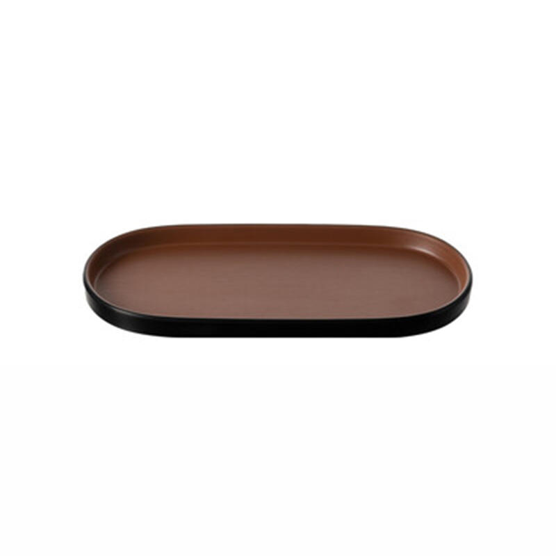 CouCou Dual Colour Oblong Plate 46x15cm - Brown & Black