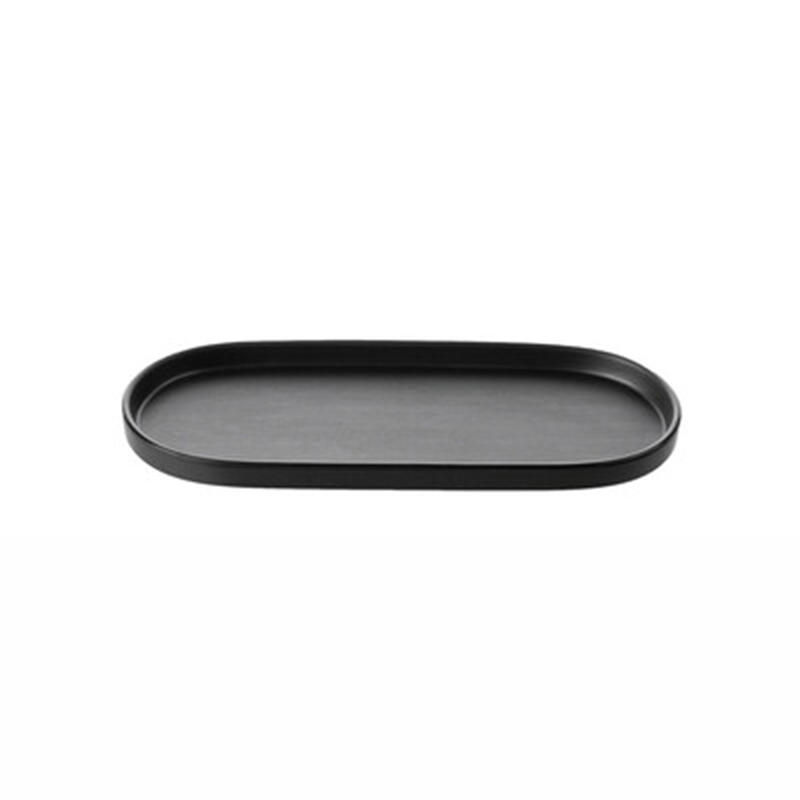 CouCou Dual Colour Oblong Plate 46x15cm - Black