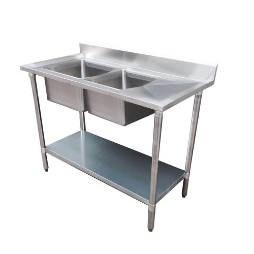 Modular Systems 1500-7-DSBL Double Sink Bench Left Handed 1500 x 700 x 900mm