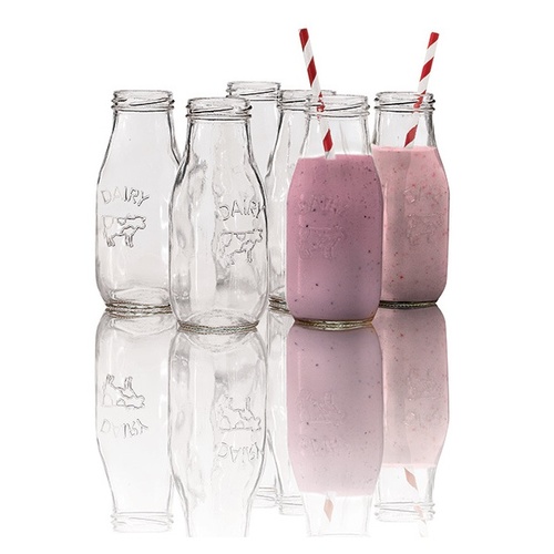 Avanti Glass Milk Bottle Set of 6 - 325ml