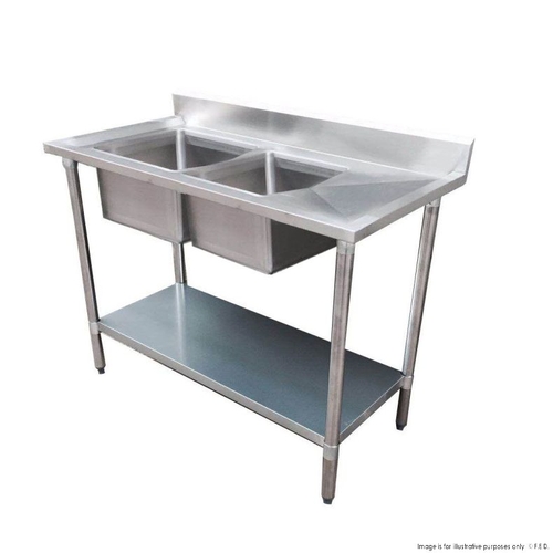 Modular Systems 1800-7-DSBL Double Sink Bench Left Handed 1800 x 700 x 900mm