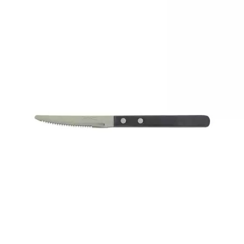 Cavalier Steak Knife with Black Bakelite Forged Handle and Point Tip of 220mm (Box of 12)