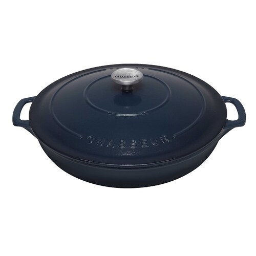 Chasseur Low Round Casserole Liquorice Blue 300mm/2.5 Litre