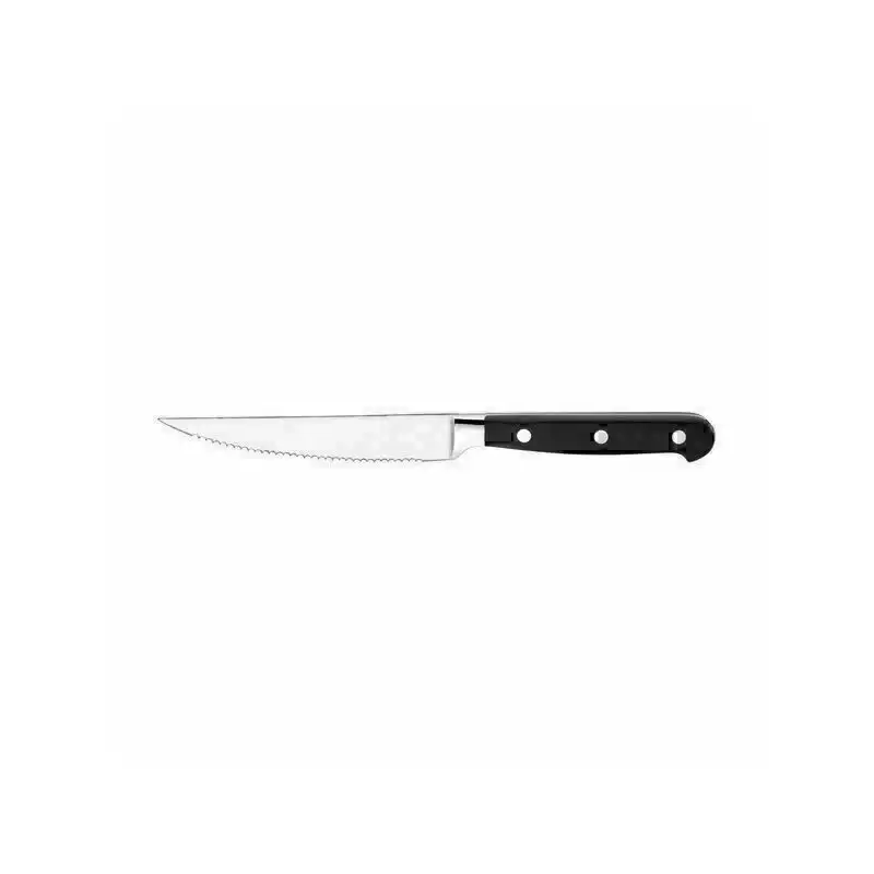 Cavalier Steak Knife with Black Handle and Point Tip of 230mm (Box of 12)