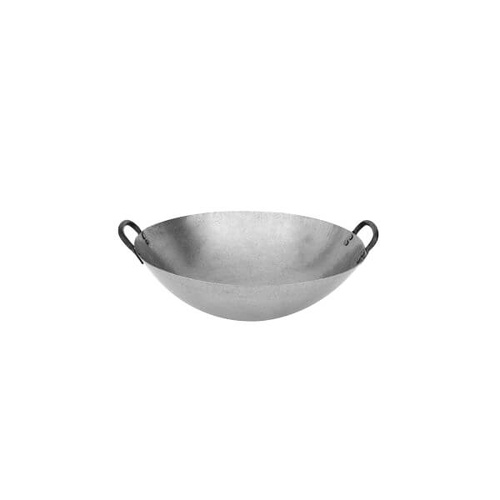Iron Wok 2 Handles, Round Bottom 430mm 