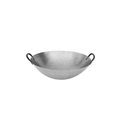 Iron Wok 2 Handles, Round Bottom 450mm 