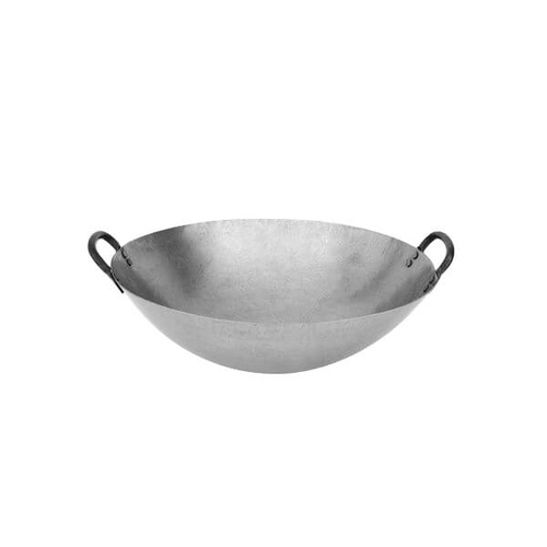 Iron Wok 2 Handles, Round Bottom 500mm 