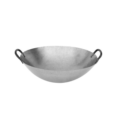 Iron Wok 2 Handles, Round Bottom 550mm 