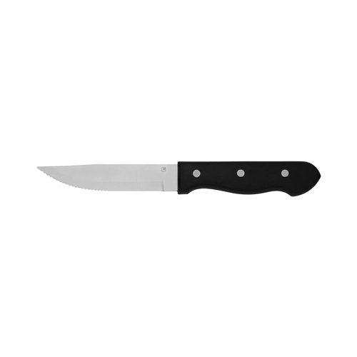 Tablekraft Steak Knife Jumbo Black Handle - Pointed Tip - 255mm (Box of 12)