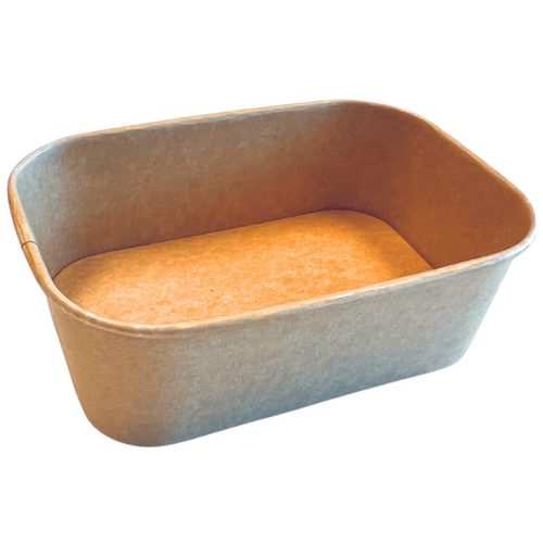 750mL Kraft Rectangle Takeaway Container (Box of 300)