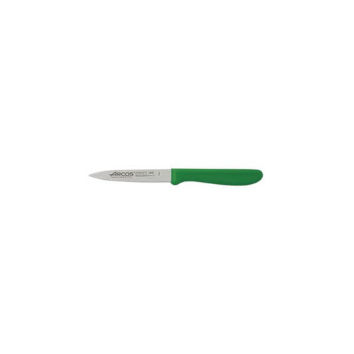 Arcos Paring Knife - Straight Blade, Green Handle 100mm 