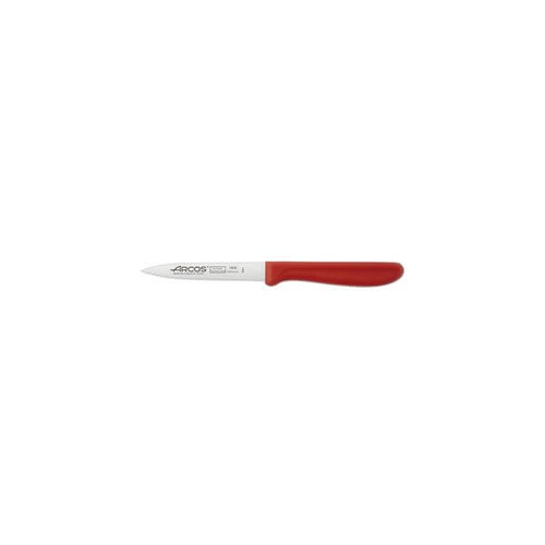 Arcos Paring Knife - Serrated Blade, Red Handle 100mm 