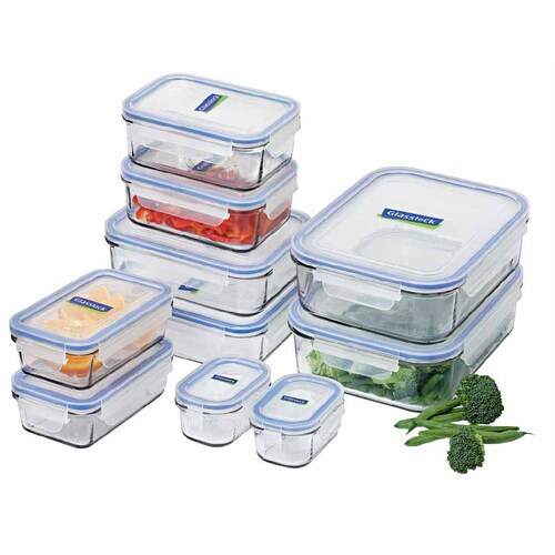 Glasslock Tempered Glass Food Container 10-Piece Set