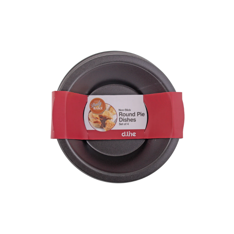 Daily Bake Non-Stick Round Pie Dish 12cm - Set of 4