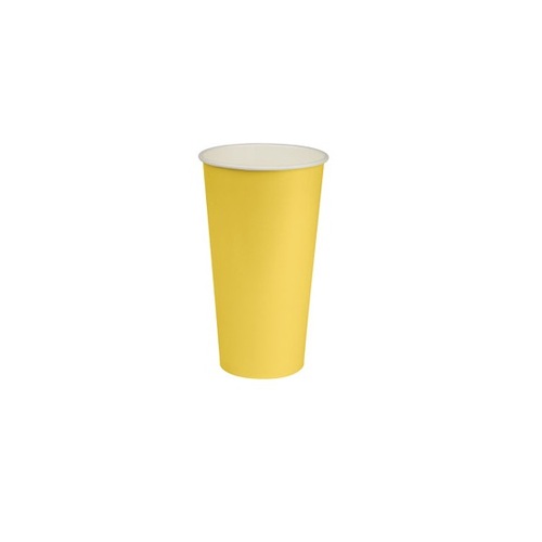 Paper Milkshake Cold Cup Yellow 650ml (Box of 1000)