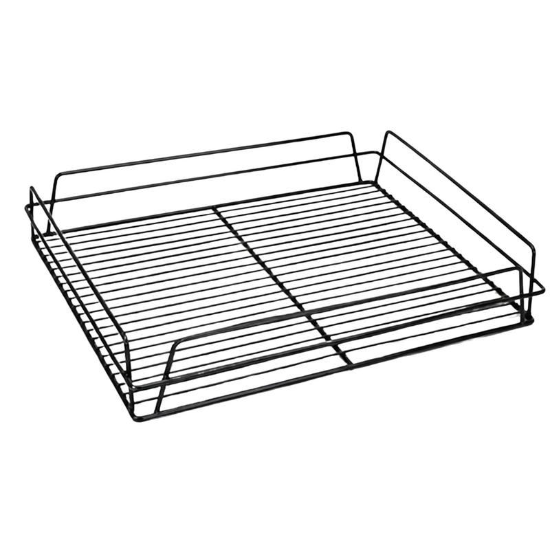 Glass Basket Rectangular Black PVC Coated 435x355x75mm