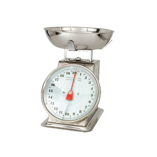 Kitchen Scale - With Ingredient Bowl 20Kg - 18/8 Stainless Steel Body