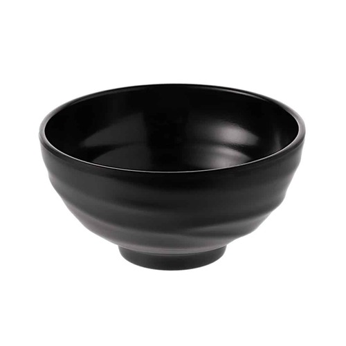 Coucou Melamine Round Bowl 14cm - Matte Black